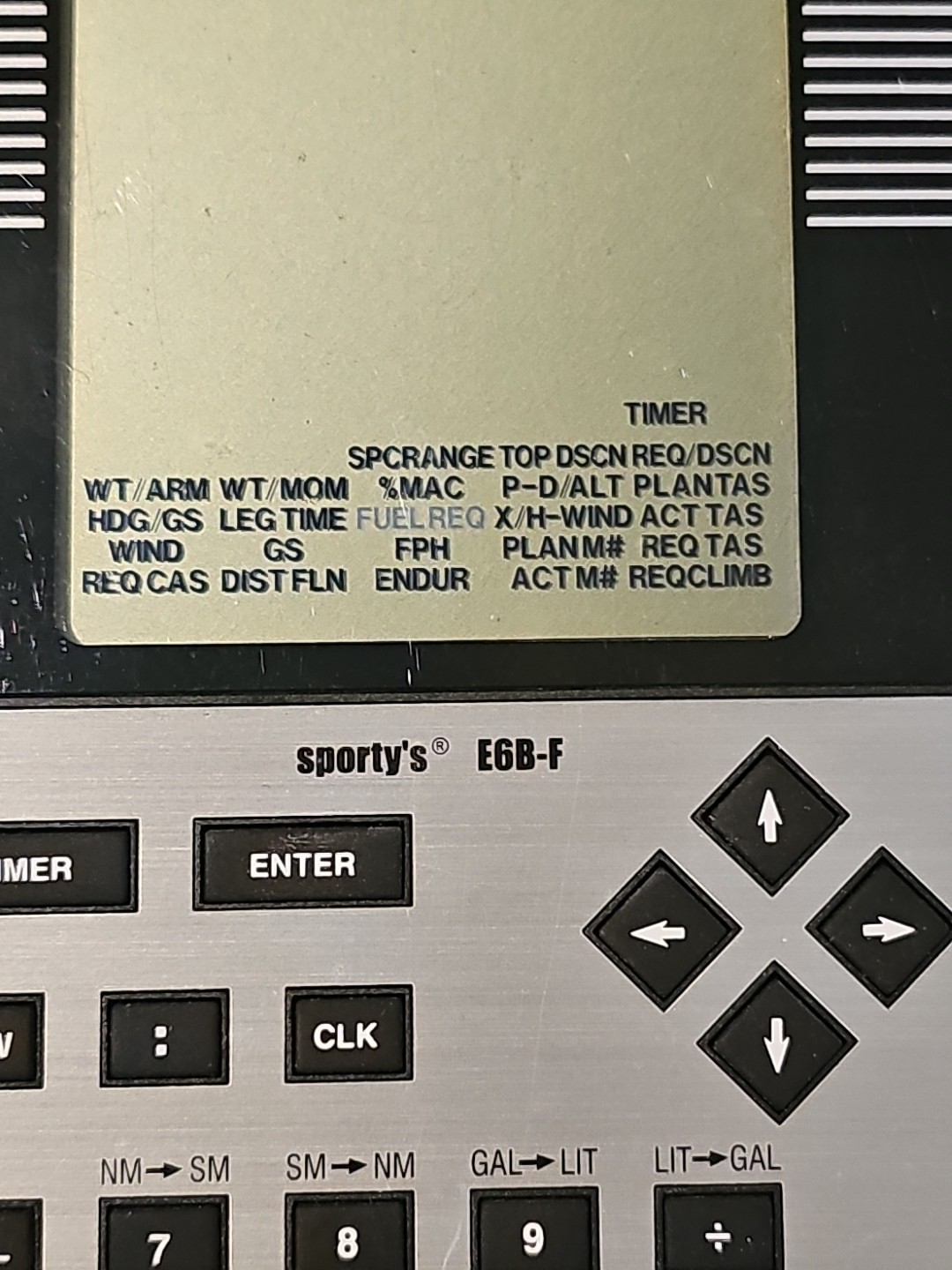 Sportys E6B Electronic Flight Calculator Pilot Computer w/ Jeppesen Log Paper
