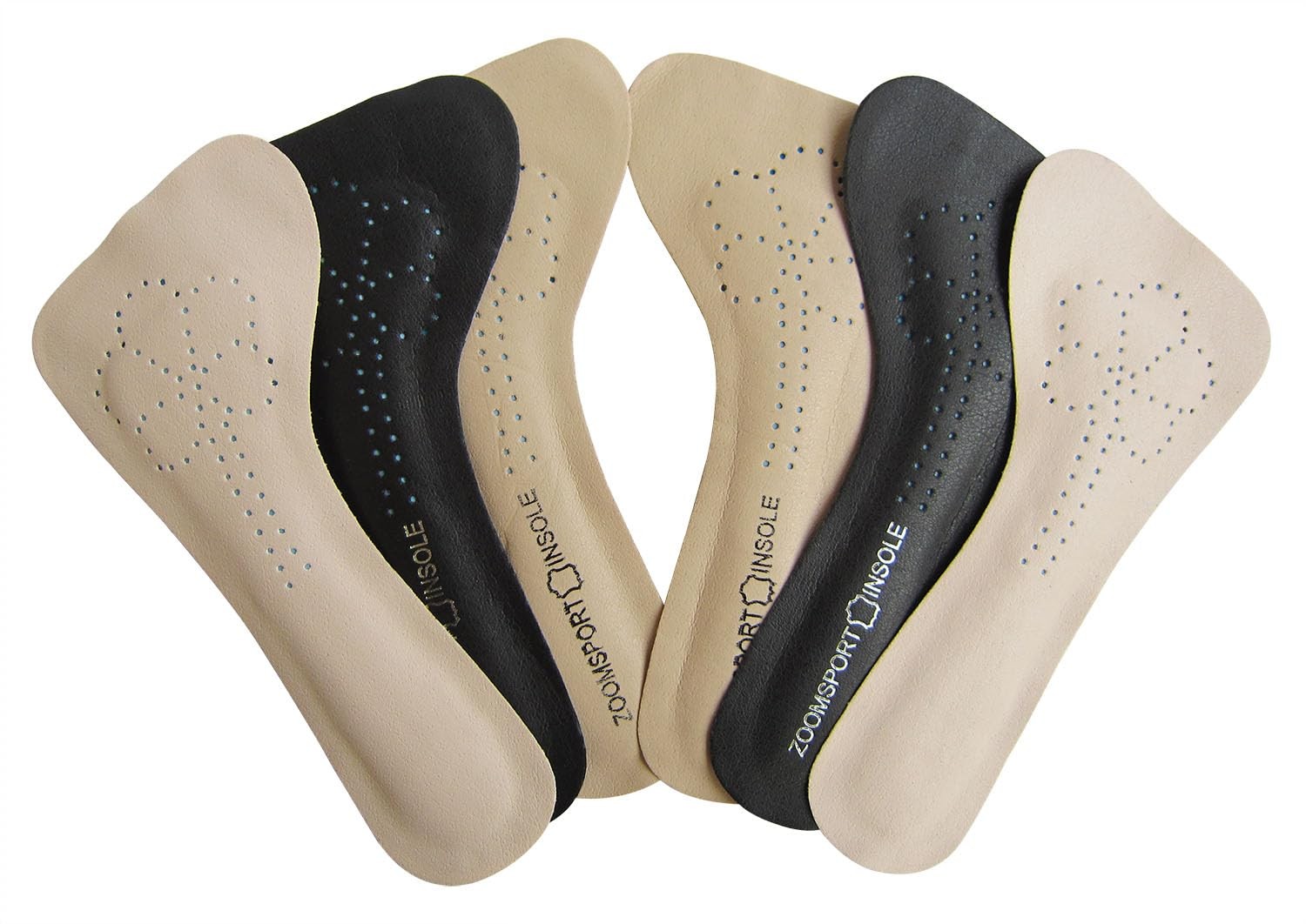 3 Pairs -Adhesive Sheepskin Leather Shoe Insoles for Sandals and High Heels 3...