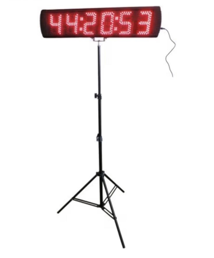 Red Color Portable 5 Inch LED Race Timing Clock for Running Events LED