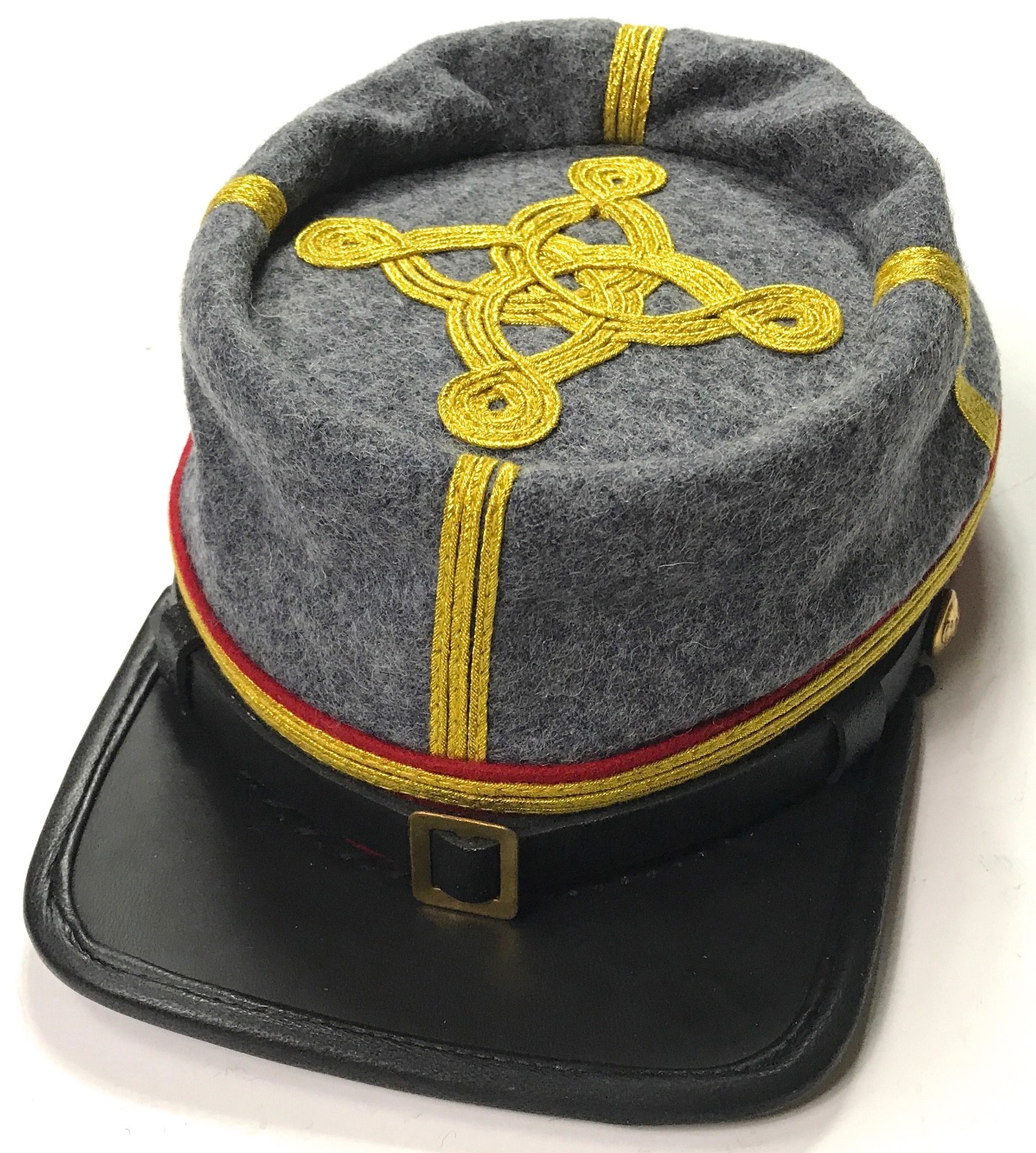 CIVIL WAR CONFEDERATE CS MAJOR COLONEL ARTILLERY OFFICER KEPI FORAGE CAP-LARGE