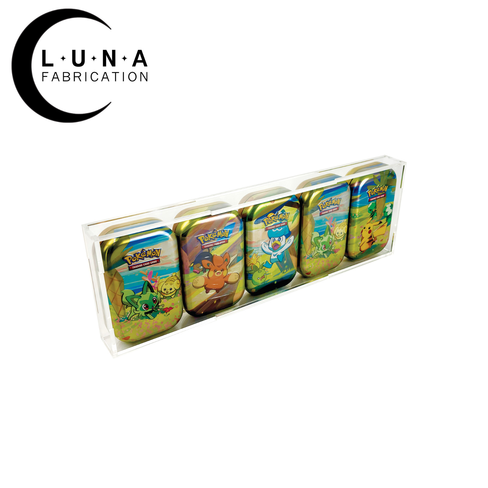 Acrylic Display Case for 5 Pokemon Mini-Tins