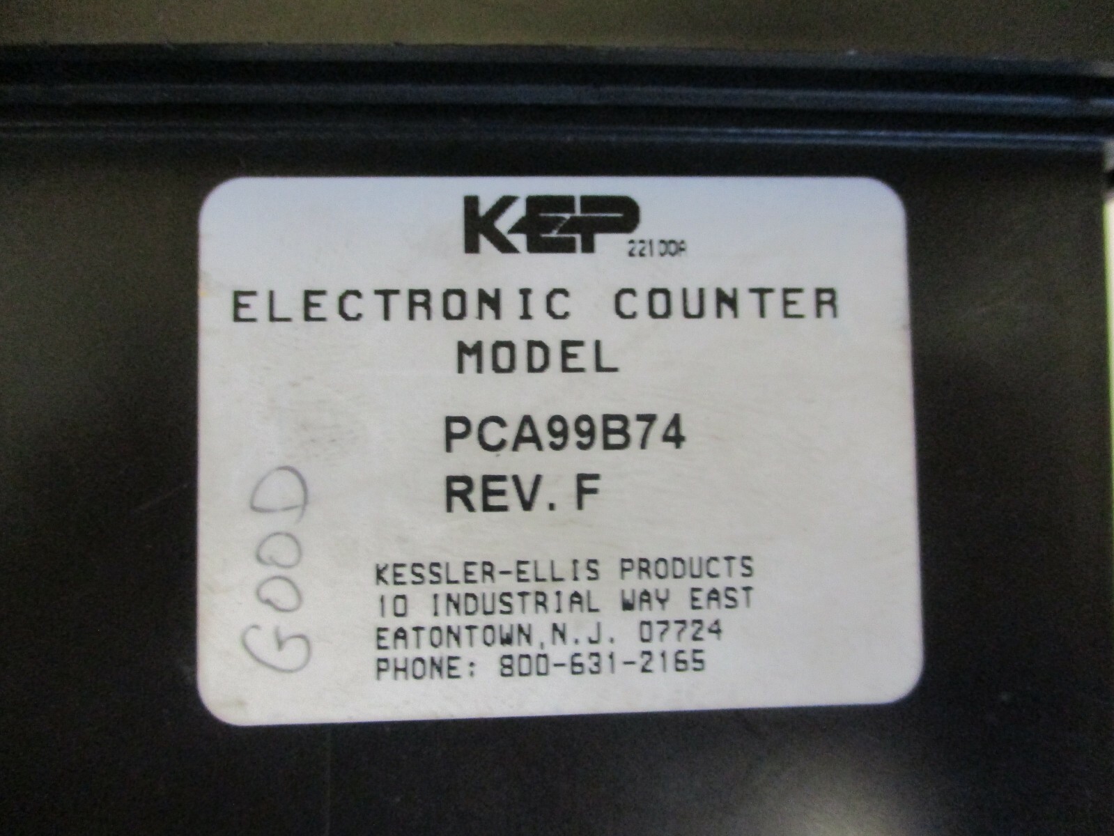KESSLER-ELLIS KEP MODEL PCA99P74 ELECTRONIC COUNTER