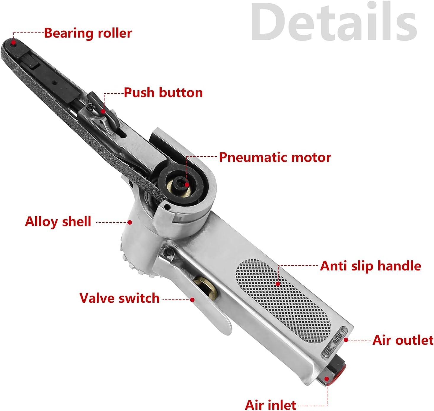 Mini Handheld Angle Grinder Industrial Pneumatic Tool Mini Air Belt Sander