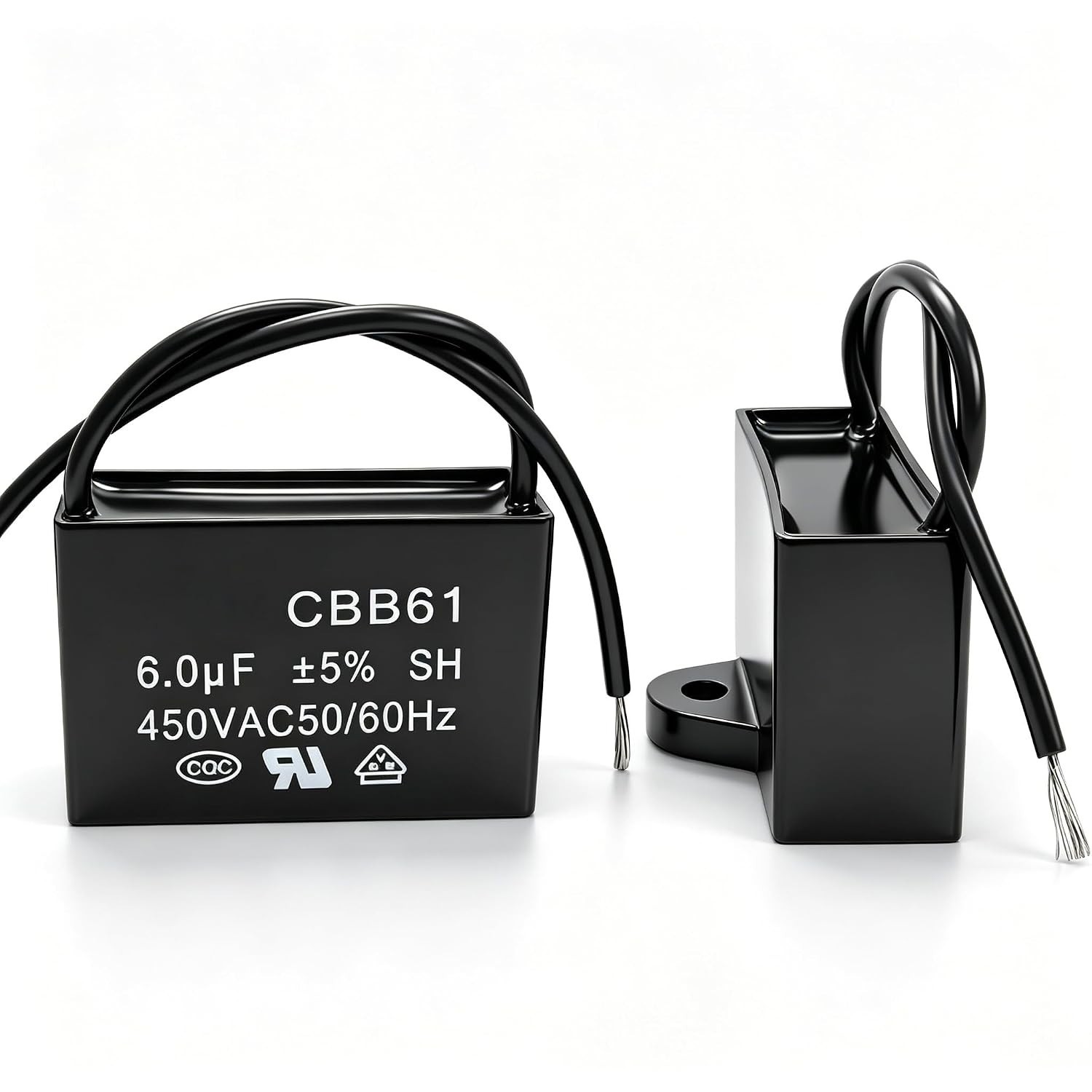 High Performance 2Pcs 6uF 450V AC Polypropylene Capacitors for Fan Applications
