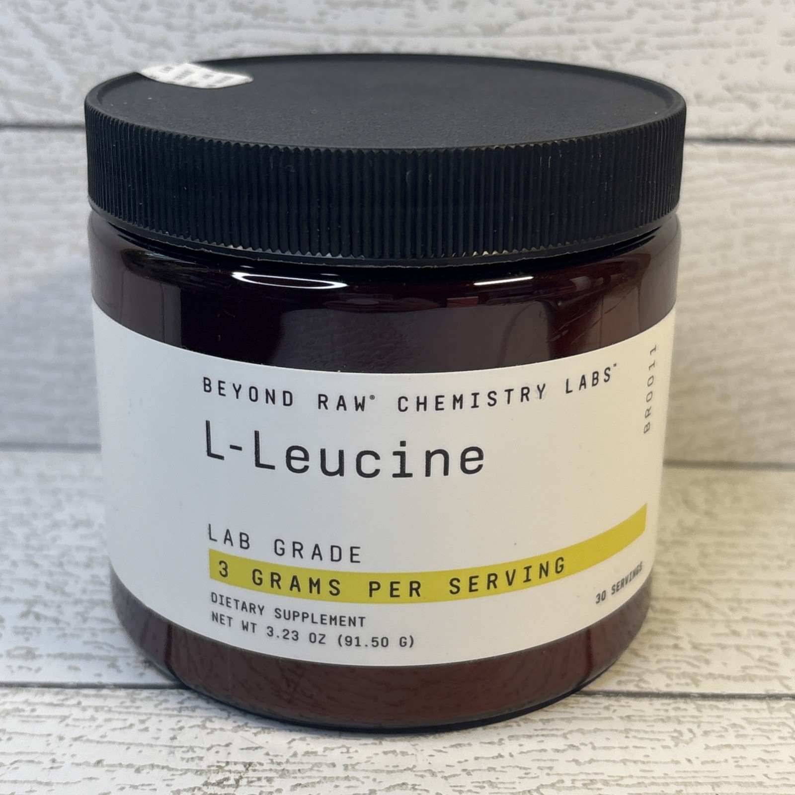 BEYOND RAW Chemistry Labs L-Leucine PowderFuels Muscles 30 Servings.EXP : 5/27