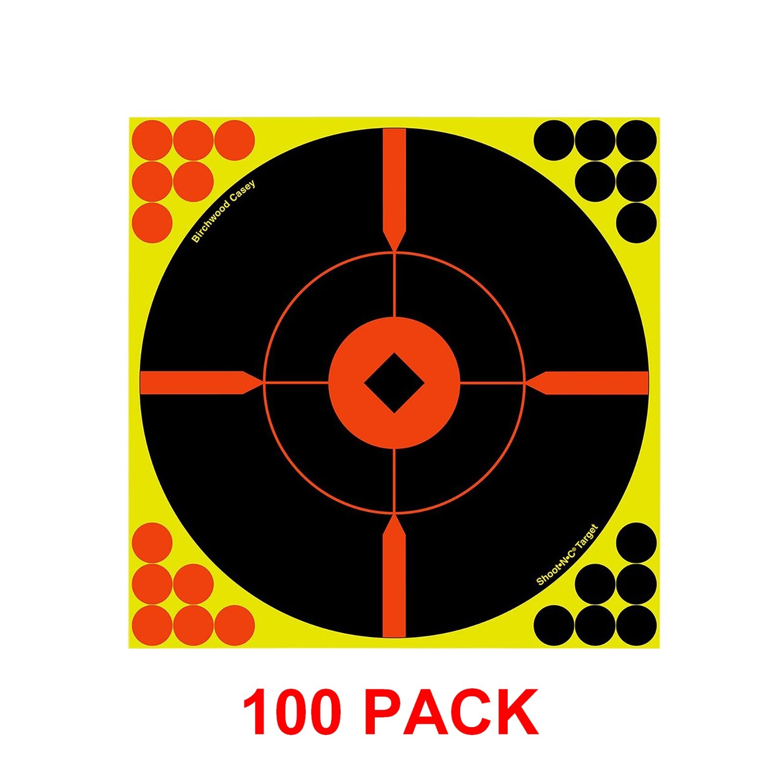Birchwood Casey Shoot-N-C 12" Sight-In Bulls Eye Paper Adhesive Reactive Targets