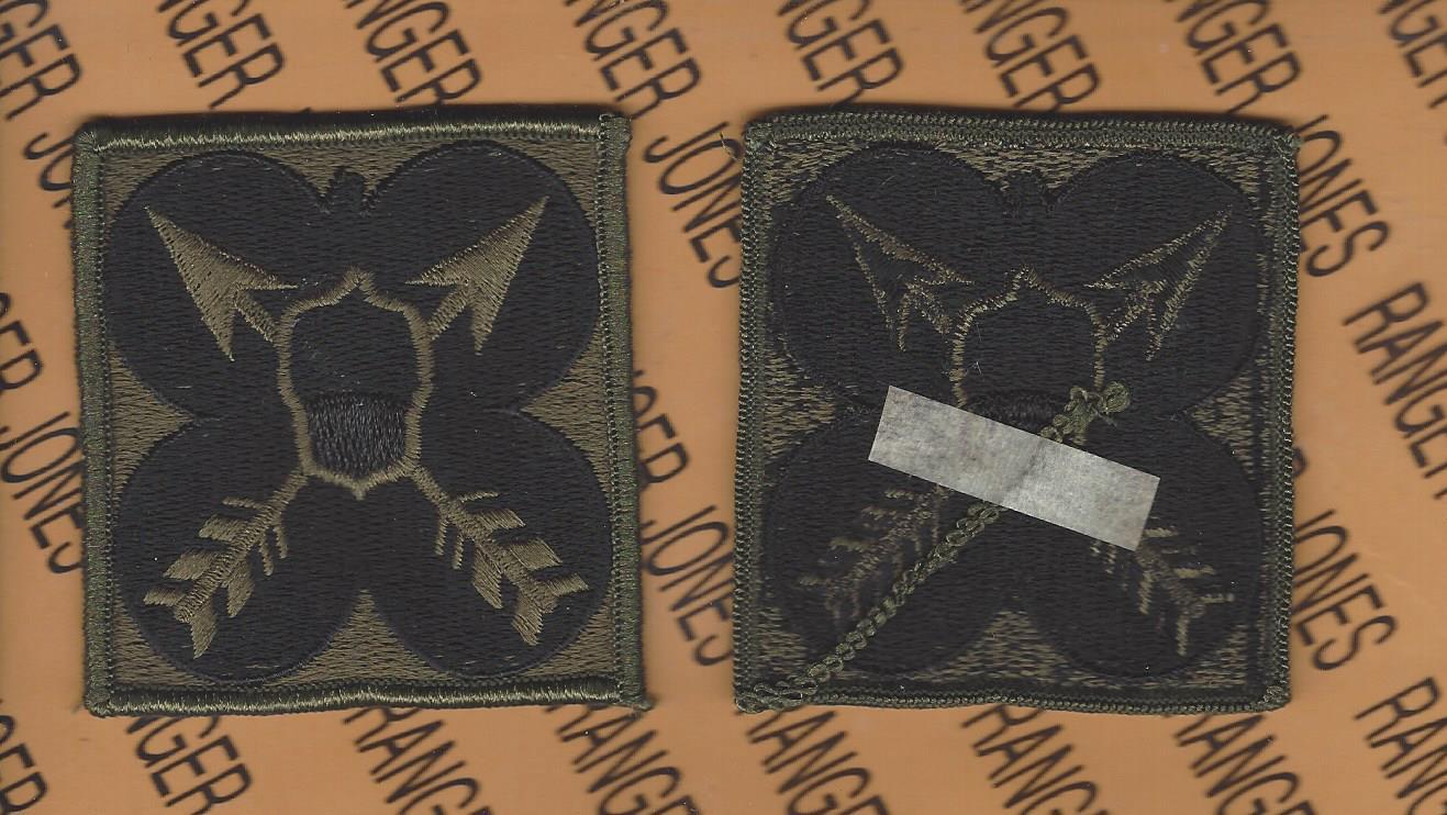 US Army 21st CORPS OD Green & Black BDU uniform patch m/e