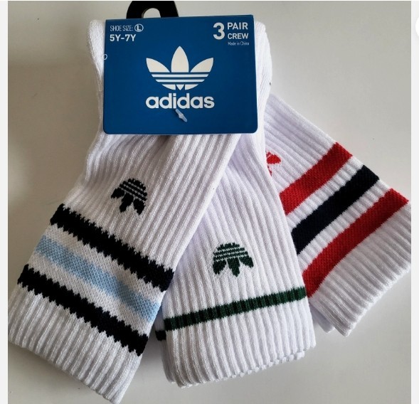Adidas Originals 3-pair Sport crew socks superlite 3pk Size M 5-10 Pink Green