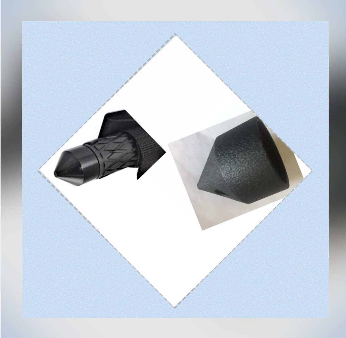 POLICE SWAT Security Guard TSB Window Baton Glass Breaking Steel Tail End Cap