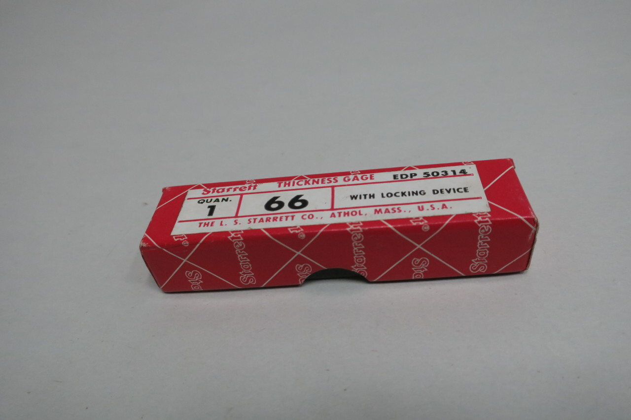 Starrett 66 Thickness Gage With Locking Device Edp 50314