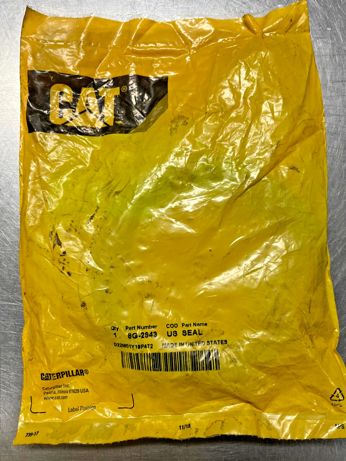 8G2943  Genuine OEM  CAT   SEAL   Caterpillar   8G-2943