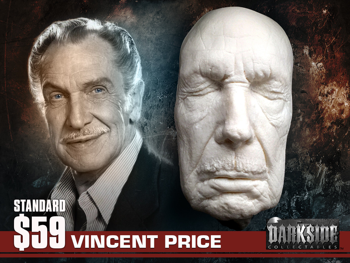 NEW Vincent Price LIFE-SIZE Life Cast Life Mask in Lightweight White Resin