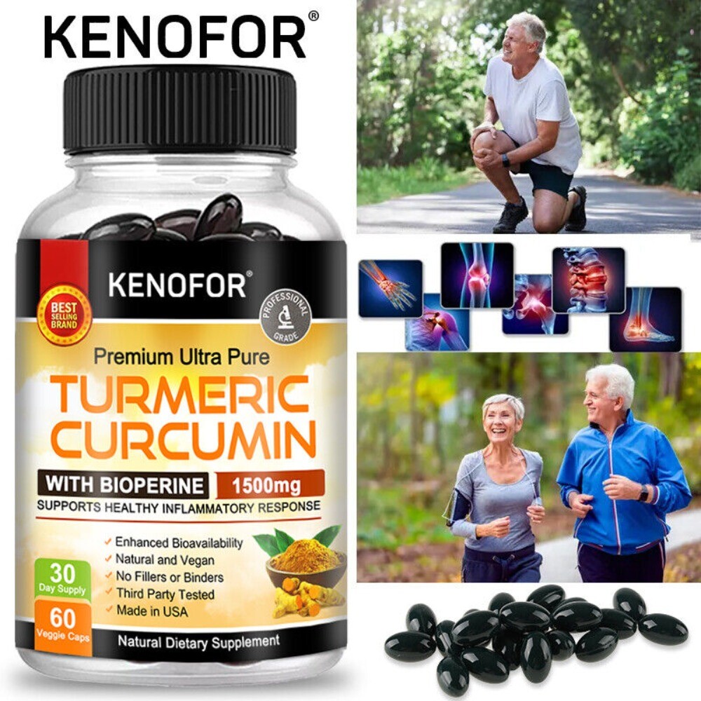 Turmeric Curcumin 1500mg Joint Support 60 Capsules New Exp 07/2026