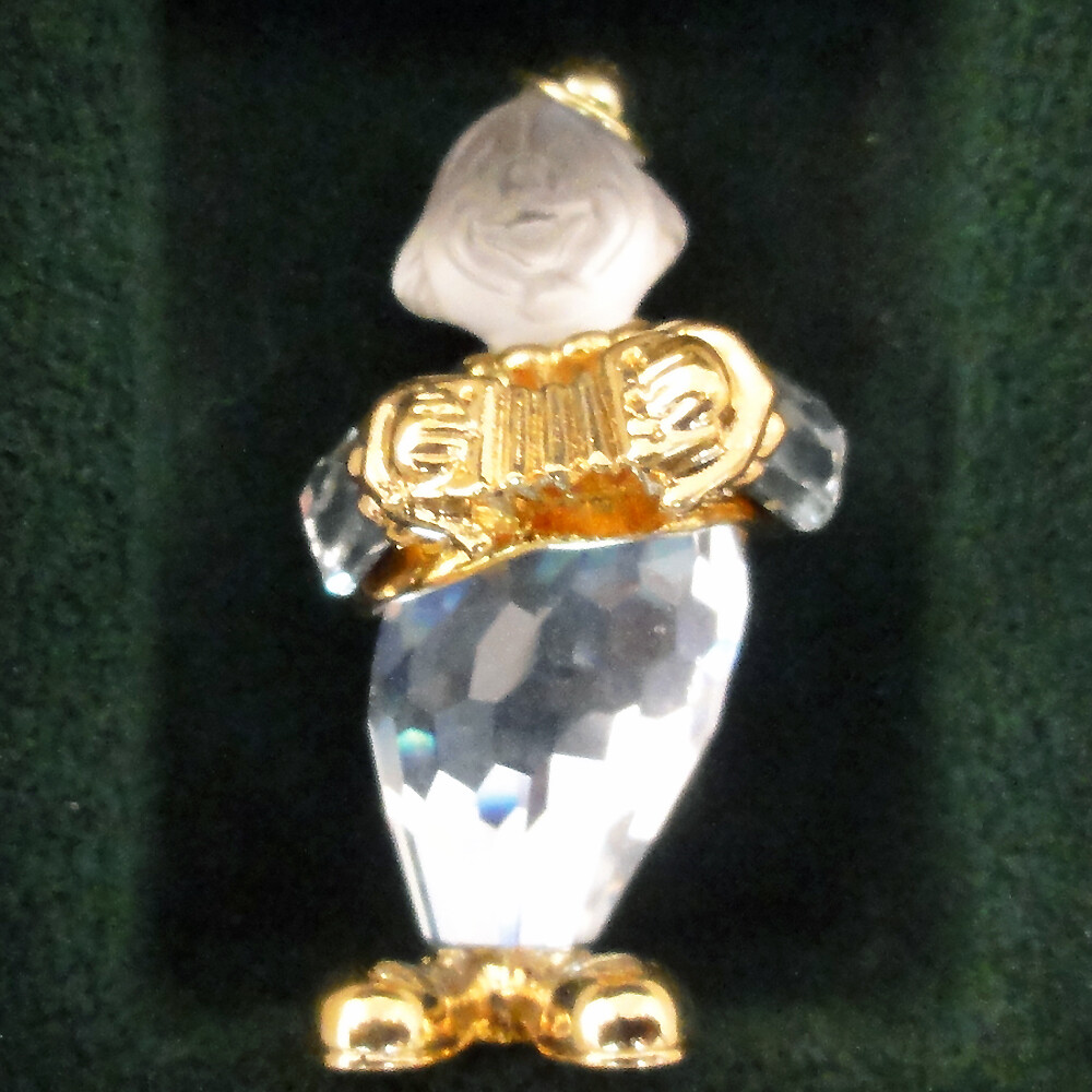 SWAROVSKI CLOWN & ACCORDION PIN NEW ORIGINAL BOX Made in Austria NEW NEVER USED