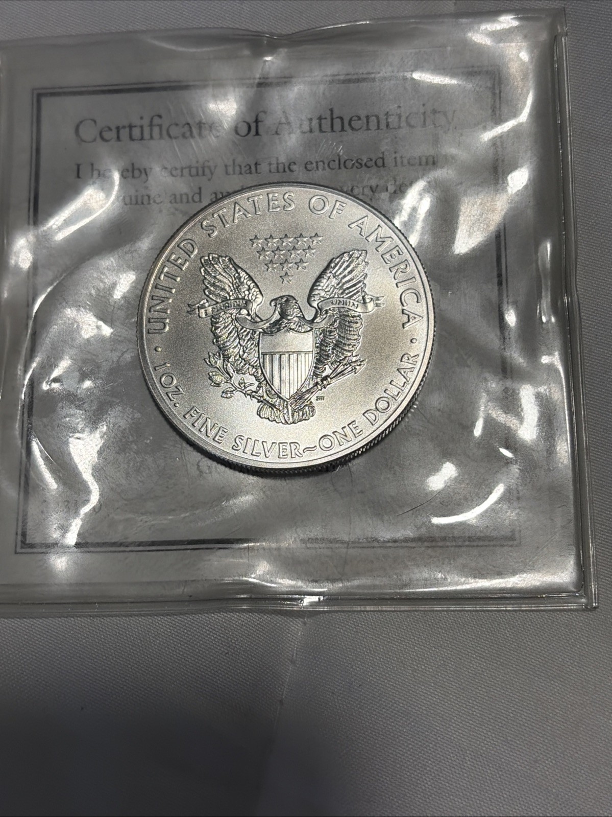 2015-P American Silver Eagle BU 1oz .999 Silver w/COA
