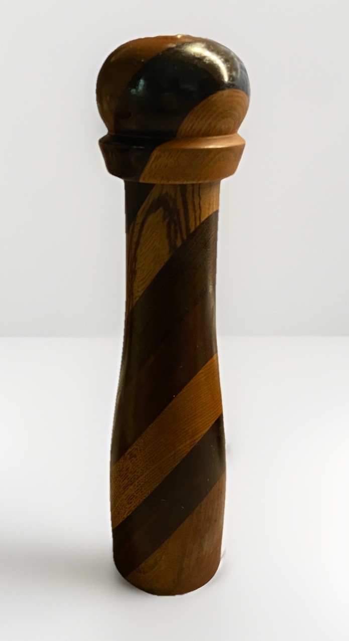 13-inch Wooden Inlay Pepper Grinder Stainless Steel Mechanism