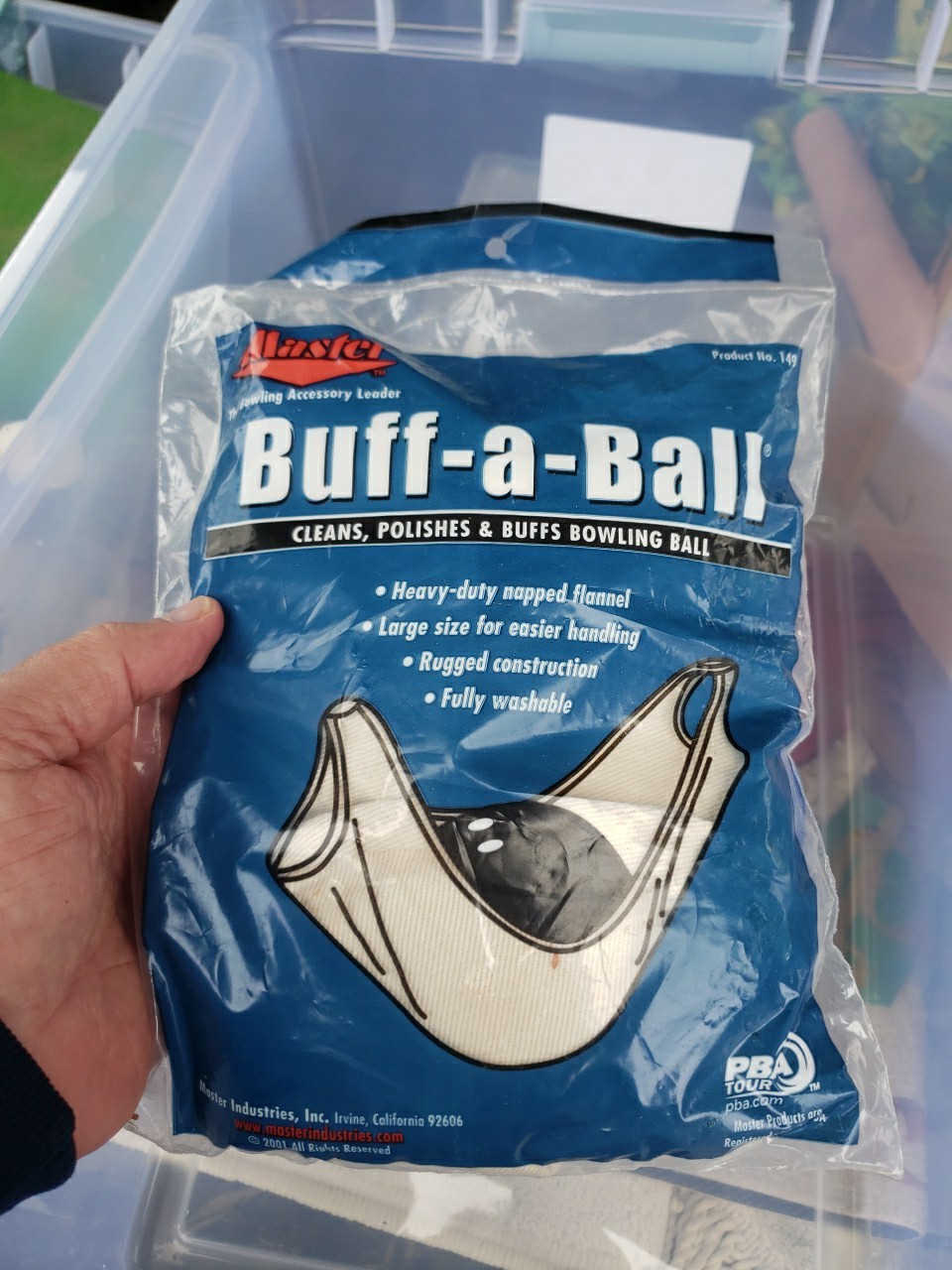 Master Buff-a-Ball bowling ball cleaner and polisher, typically retailing