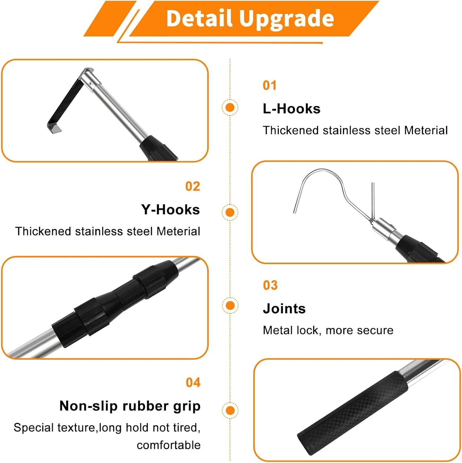 6.5 Ft Heavy-Duty Telescoping Cargo Grabber Tool - Ultimate Retrieval Solution