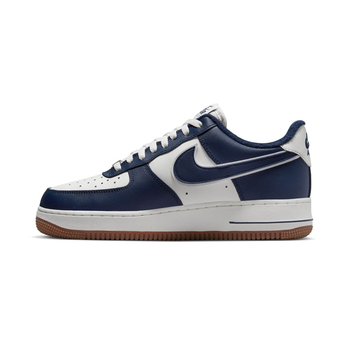 MENS NIKE AIR FORCE 1 07 LV8_SAIL/MIDNIGHT NAVY-GUM DQ7659-101-SIZE 12.5