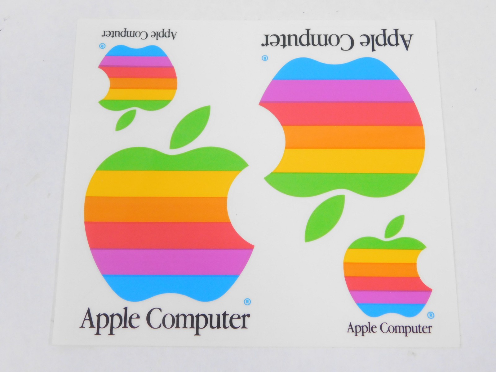 Apple Computer Vintage Macintosh Logo Emblem Sticker Decal Sheet (NOS)