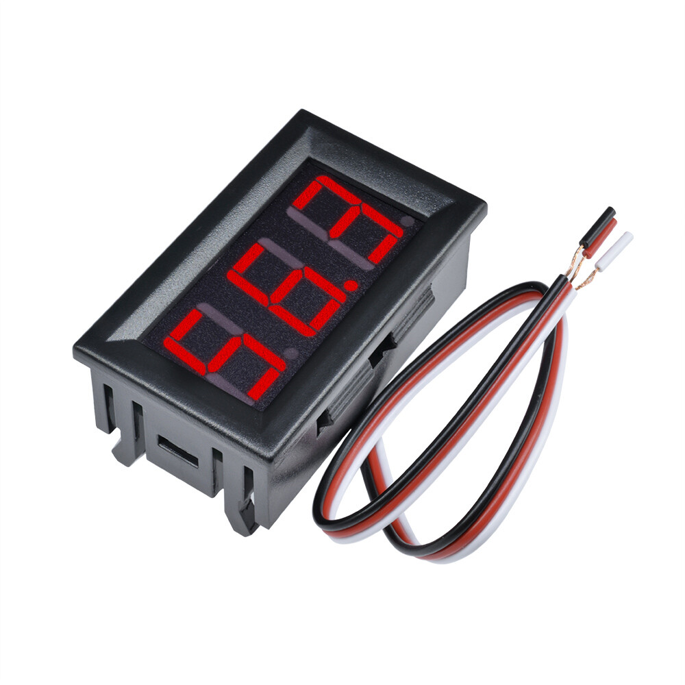 DC 0-99.9V Mini Red LED Display Voltage Panel Meter Digital Voltmeter Three Wire