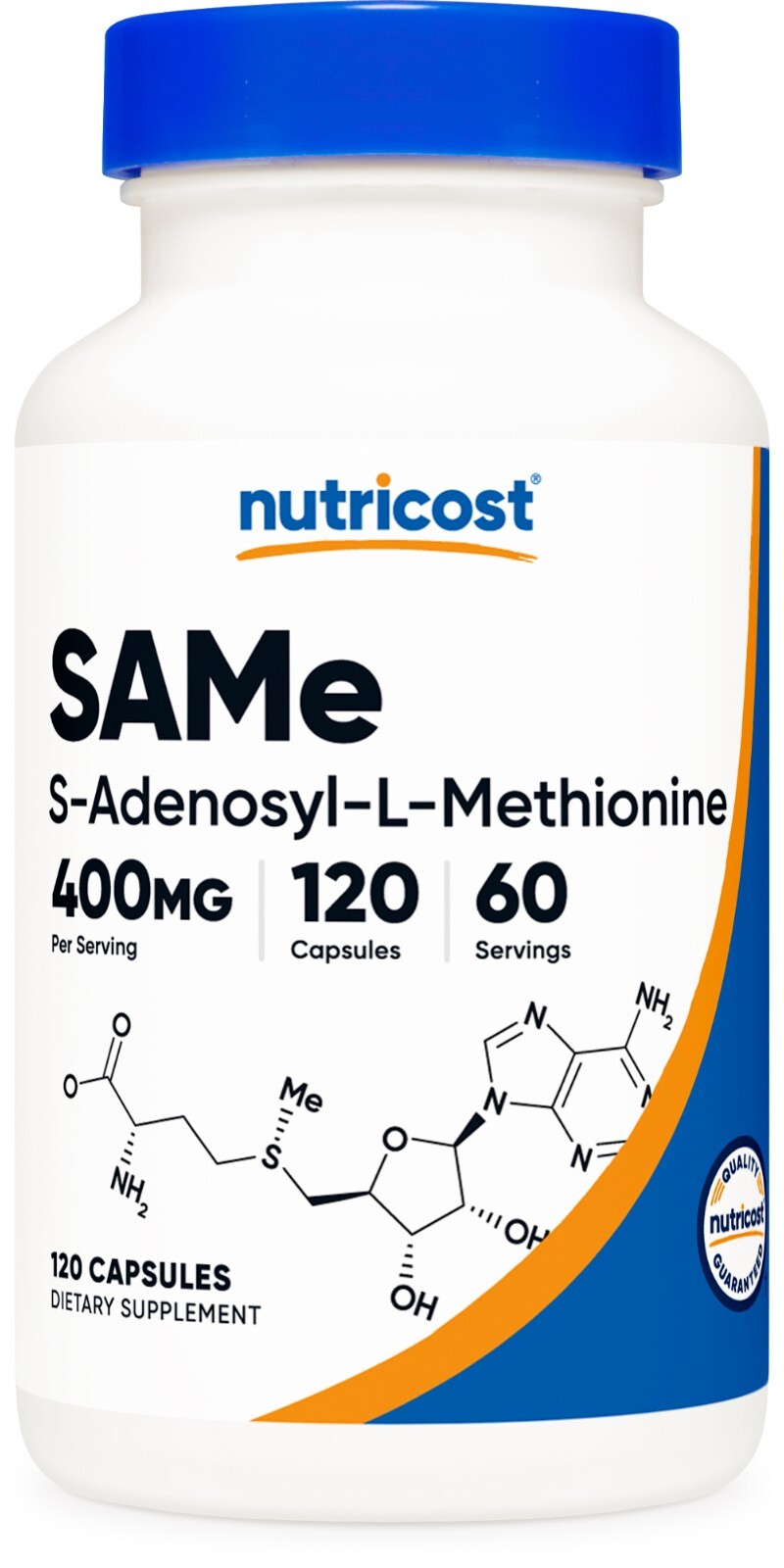Nutricost SAM-e (S-Adenosyl-L-Methionine) 400mg, 120 Capsules