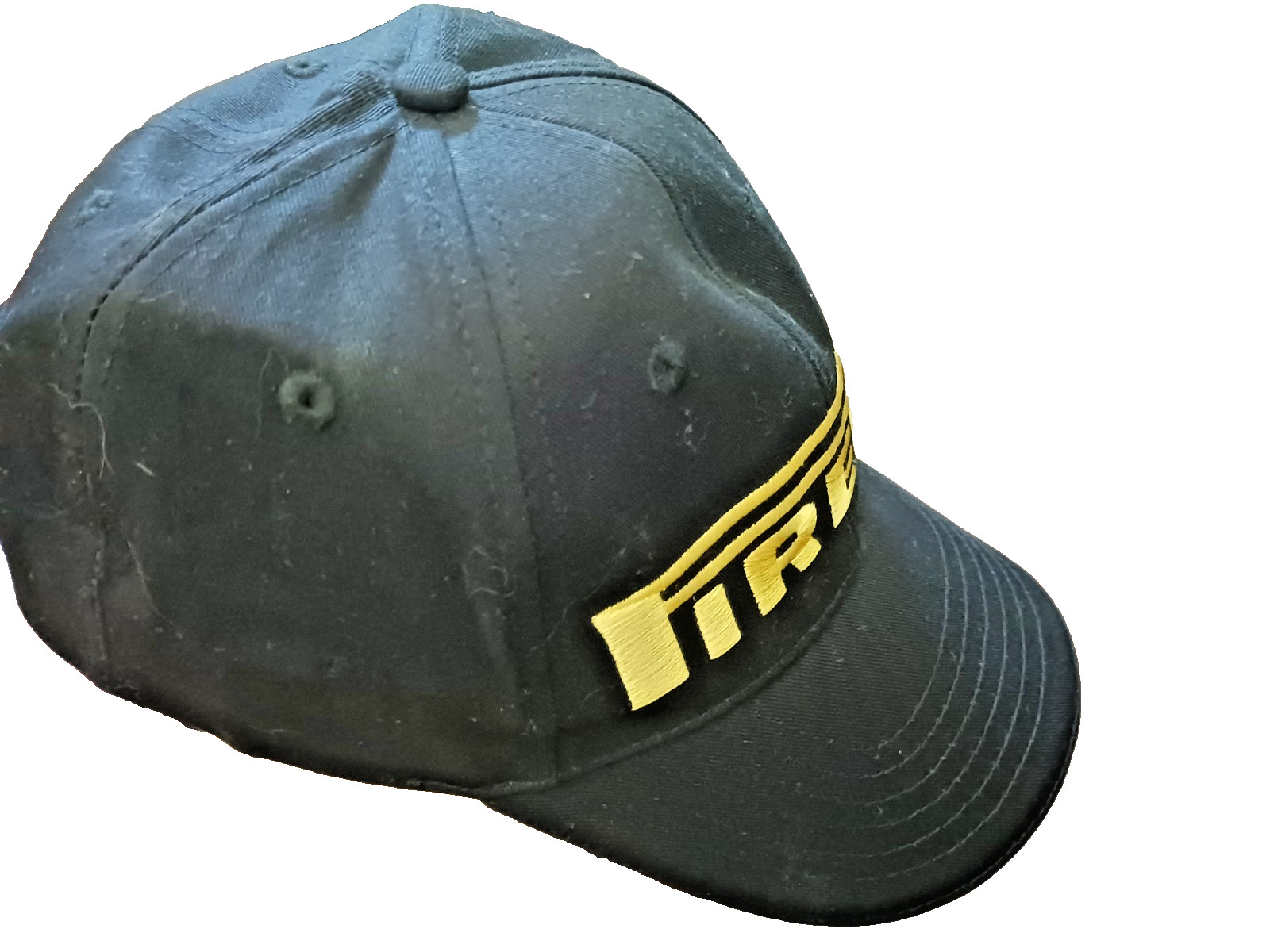 Pirelli Tires Hat Black Yellow Racing Cap Barker Gear NWOT Unworn Crown Shaper