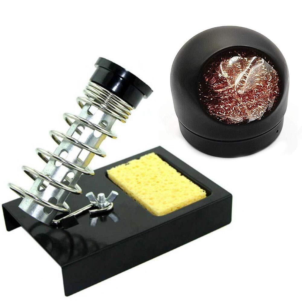 Liyafy Soldering Iron Holder Solder Iron Stand Black Base And 1pc Ball Shell Hol