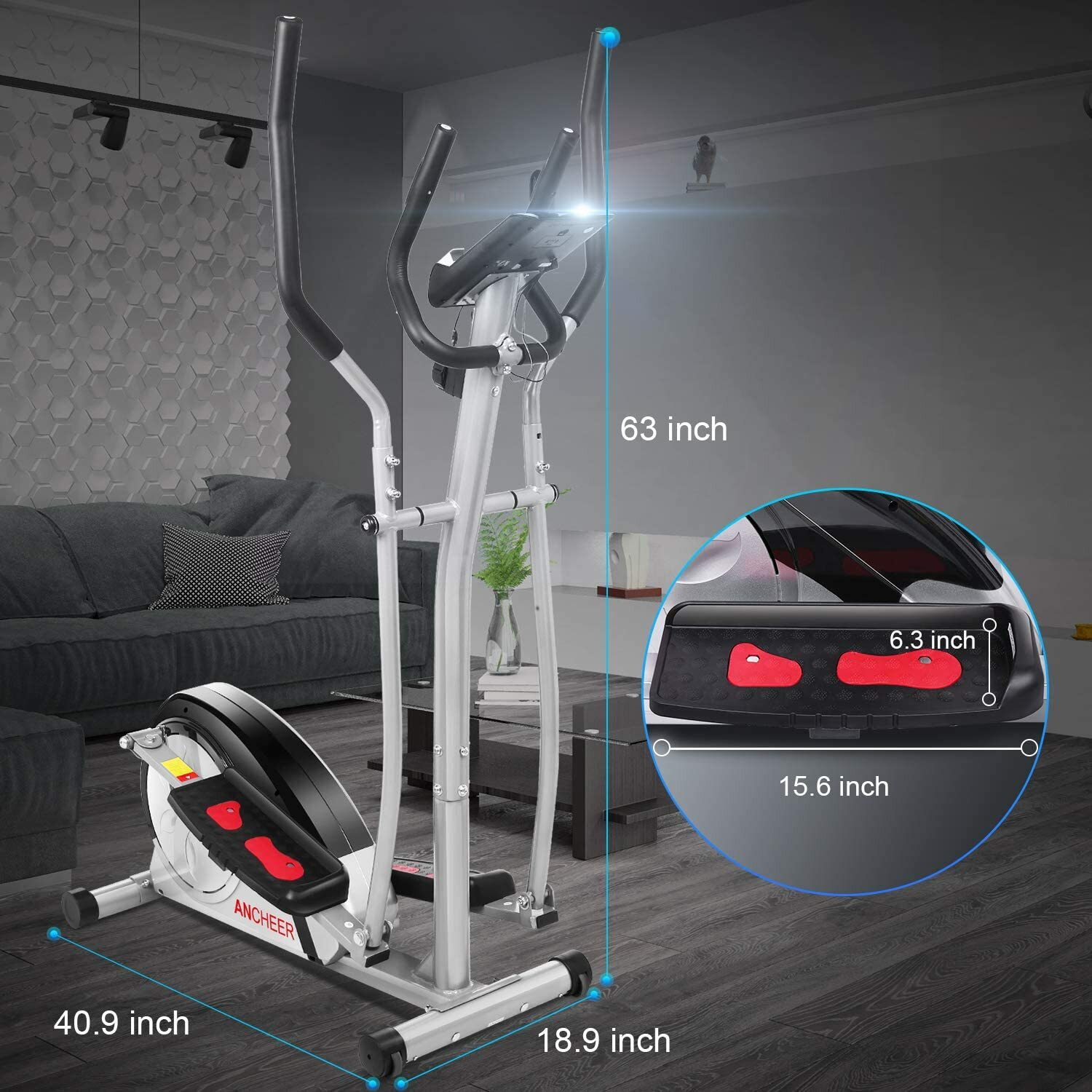 Elliptical Exercise Machine Magnetic Elliptical Training Machines for Home Gym