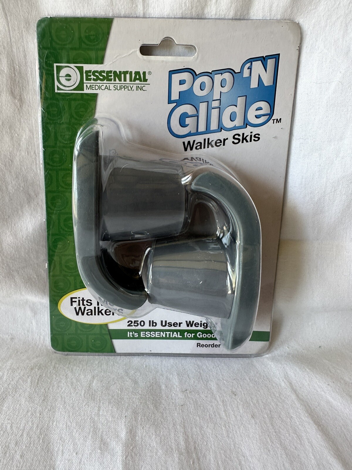NIP -- Pop ‘N Glide Walker Skis - Fit Most Walkers