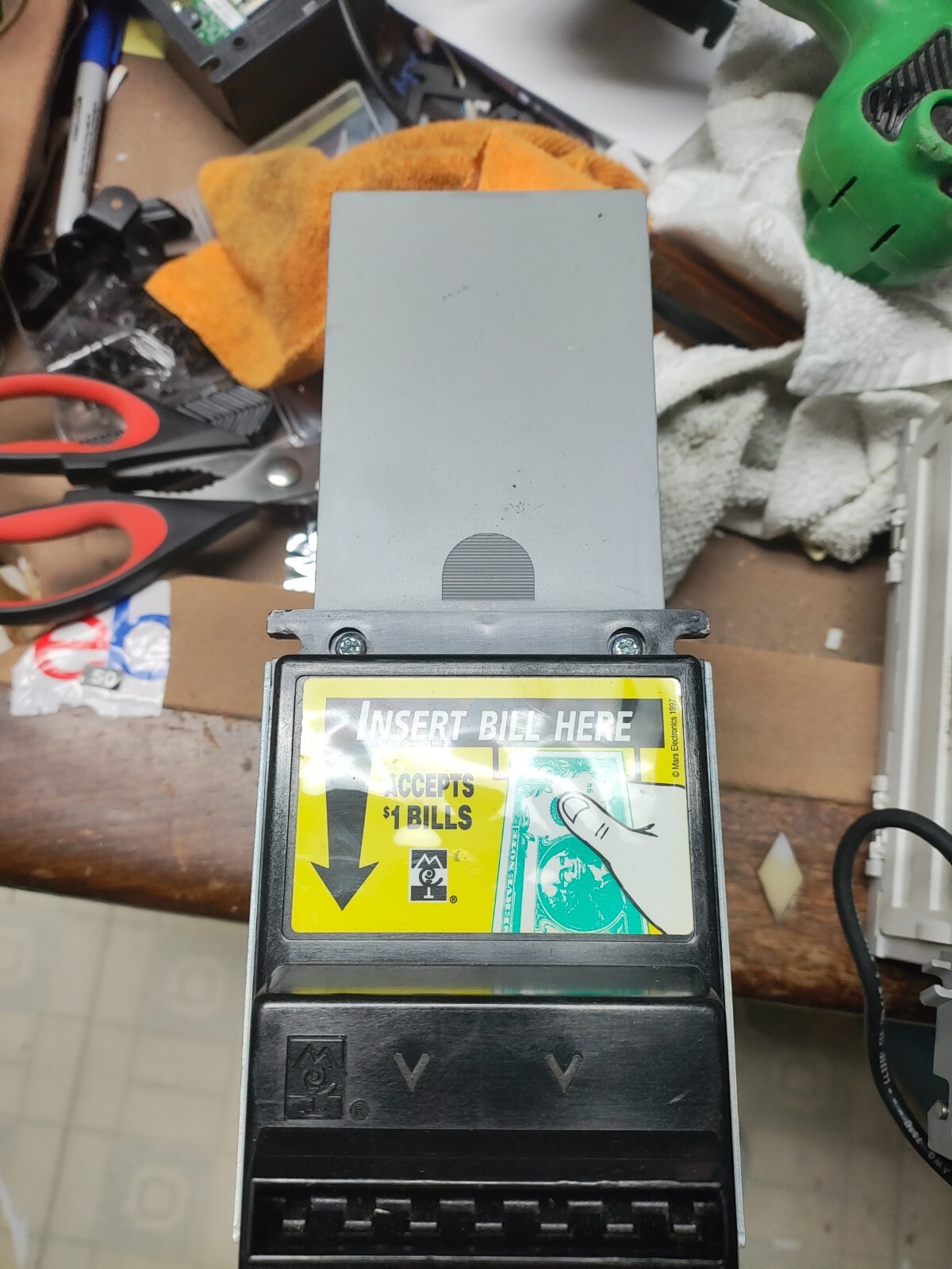 1 mars Mei ae 2411  bill acceptor tested working 1 dollar only no bill box
