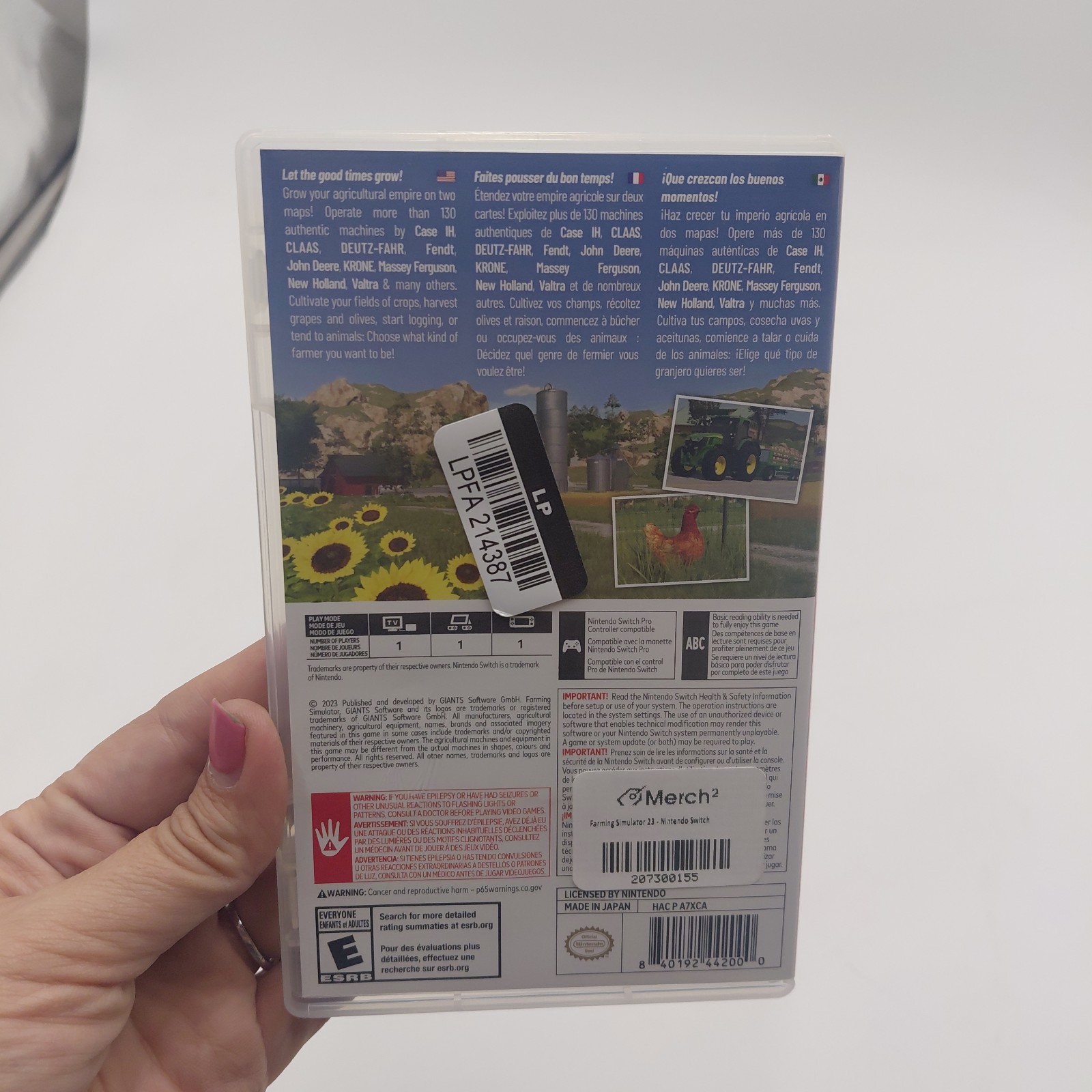 Farming Simulator 23 Case Only Nintendo Switch