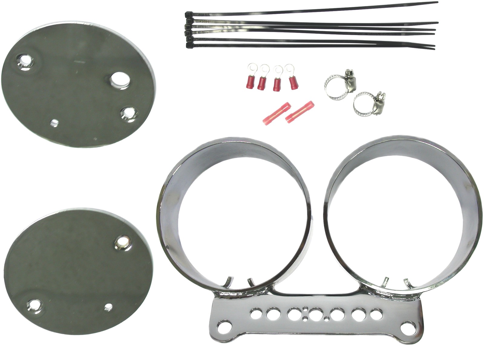Dual Gauge Mount Bracket Kit - Color: Black - Style: Components & Accessories