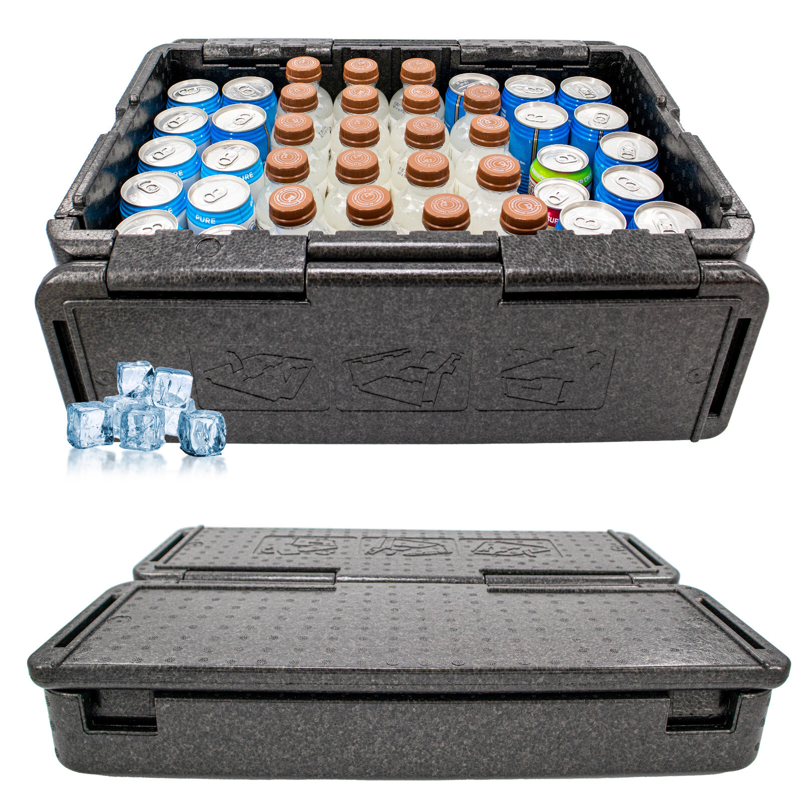 Cooling Chilling Collapsible Cooler Chest Box Insulated Foldable Portable XLarge