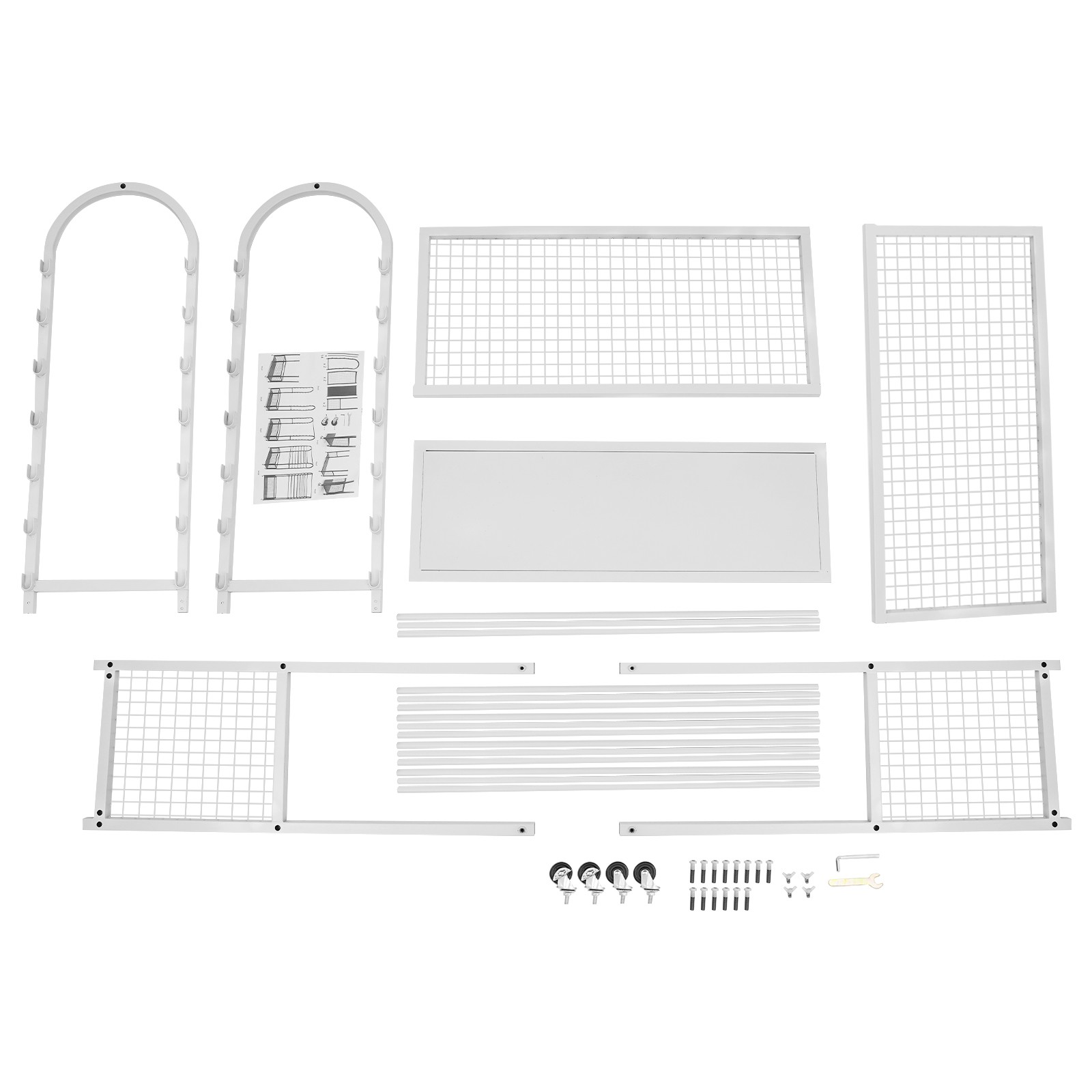 Double-Sided Ribbon Holder, White Ribbon Organizer, Ribbon Storage Display Rack