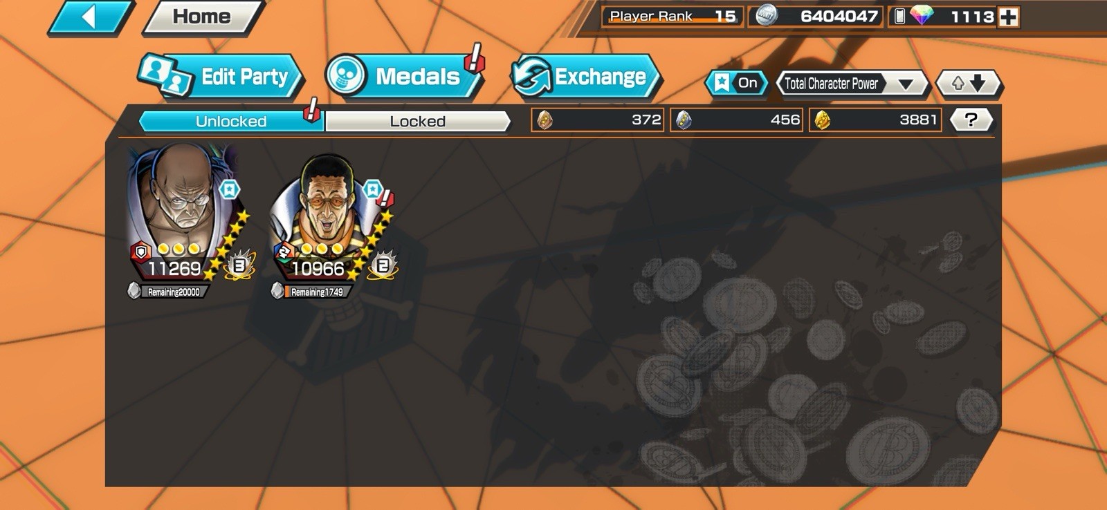 One Piece Bounty Rush 2 Ex New St. Nusjuro Boost 3 Account 1113 RDS   (iOS)