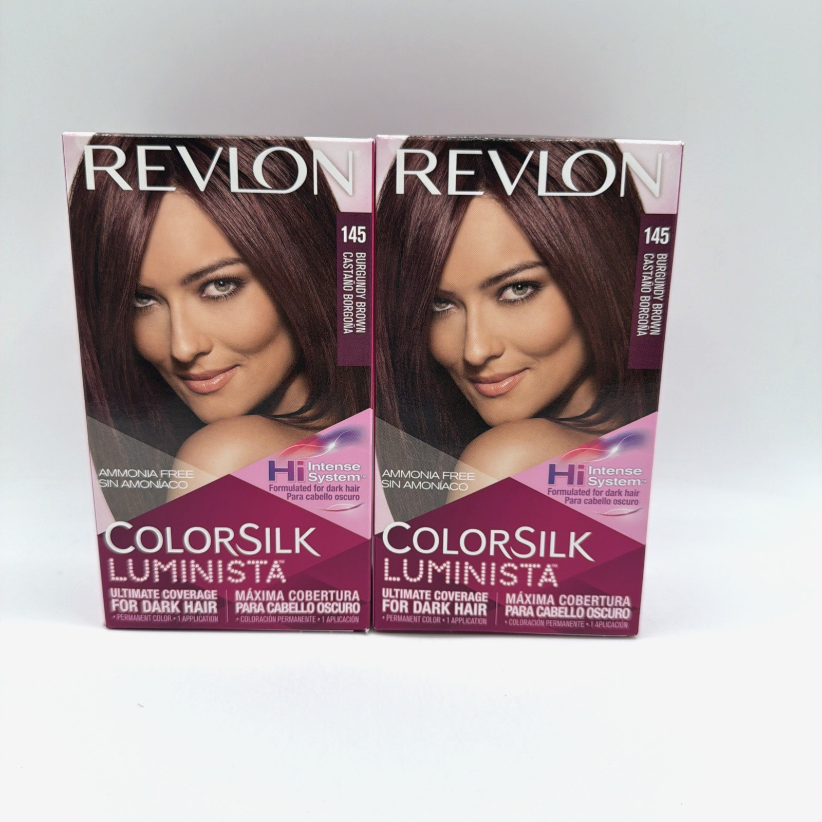Revlon Colorsilk Luminista Hair Color 145 Burgundy Brown 2 Pack