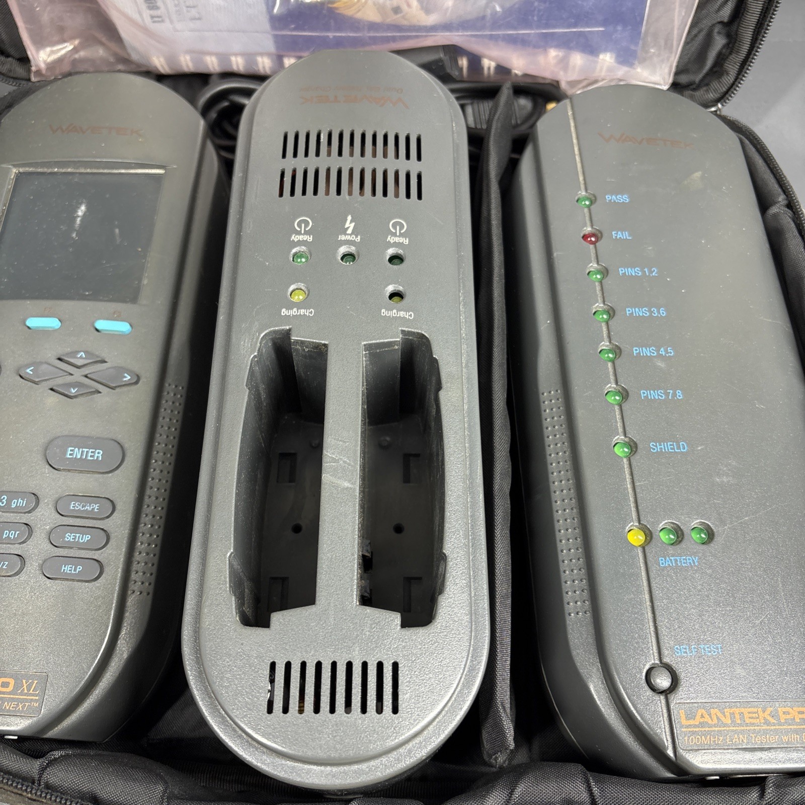 Wavetek LANTEK PRO XL Network Cable Tester w/ Remote Unit Case Accessories PARTS