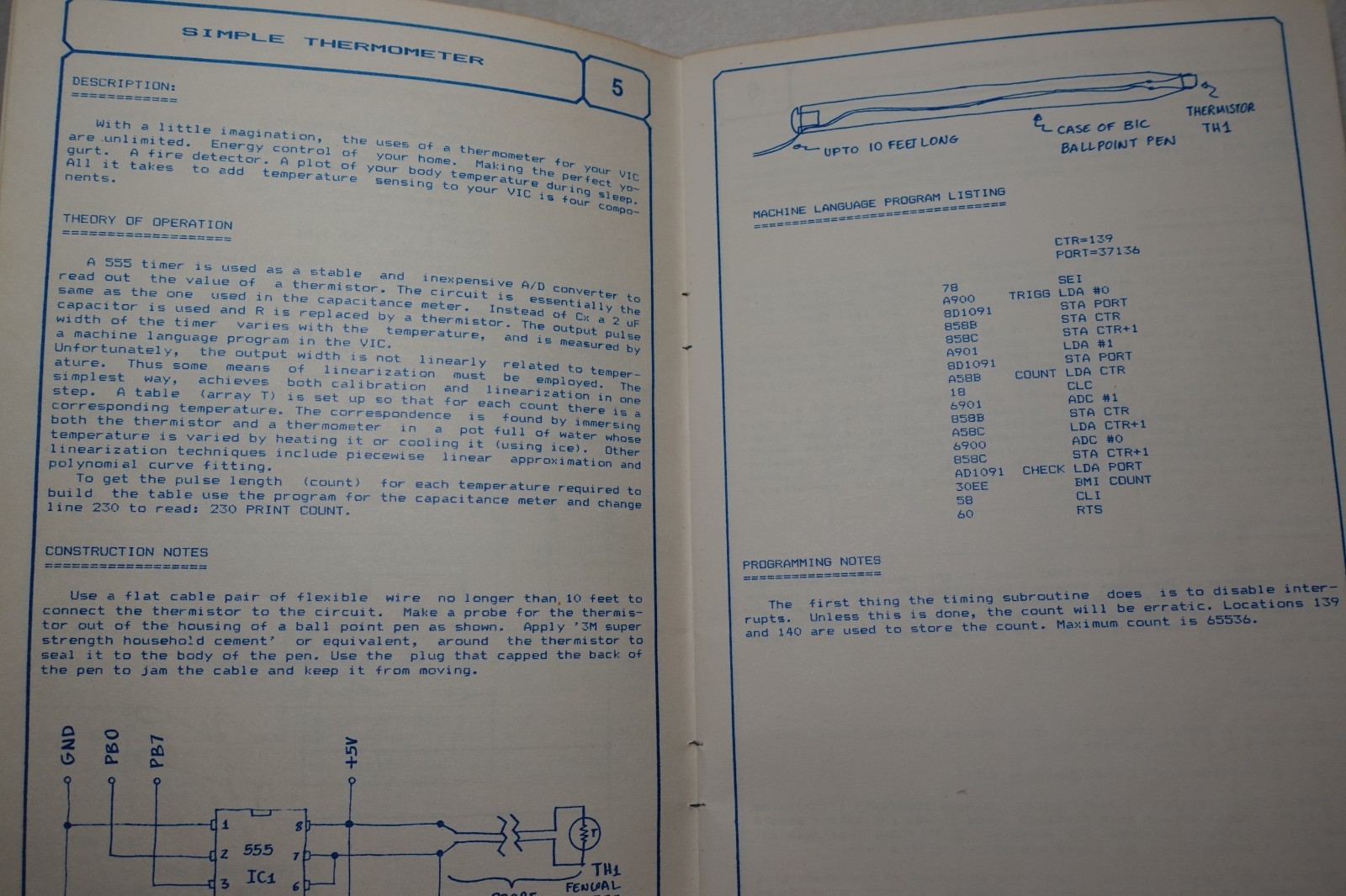 VIC-20 Interfacing Blue Book Commodore V.J. Georgiou 1982 Paperback Book