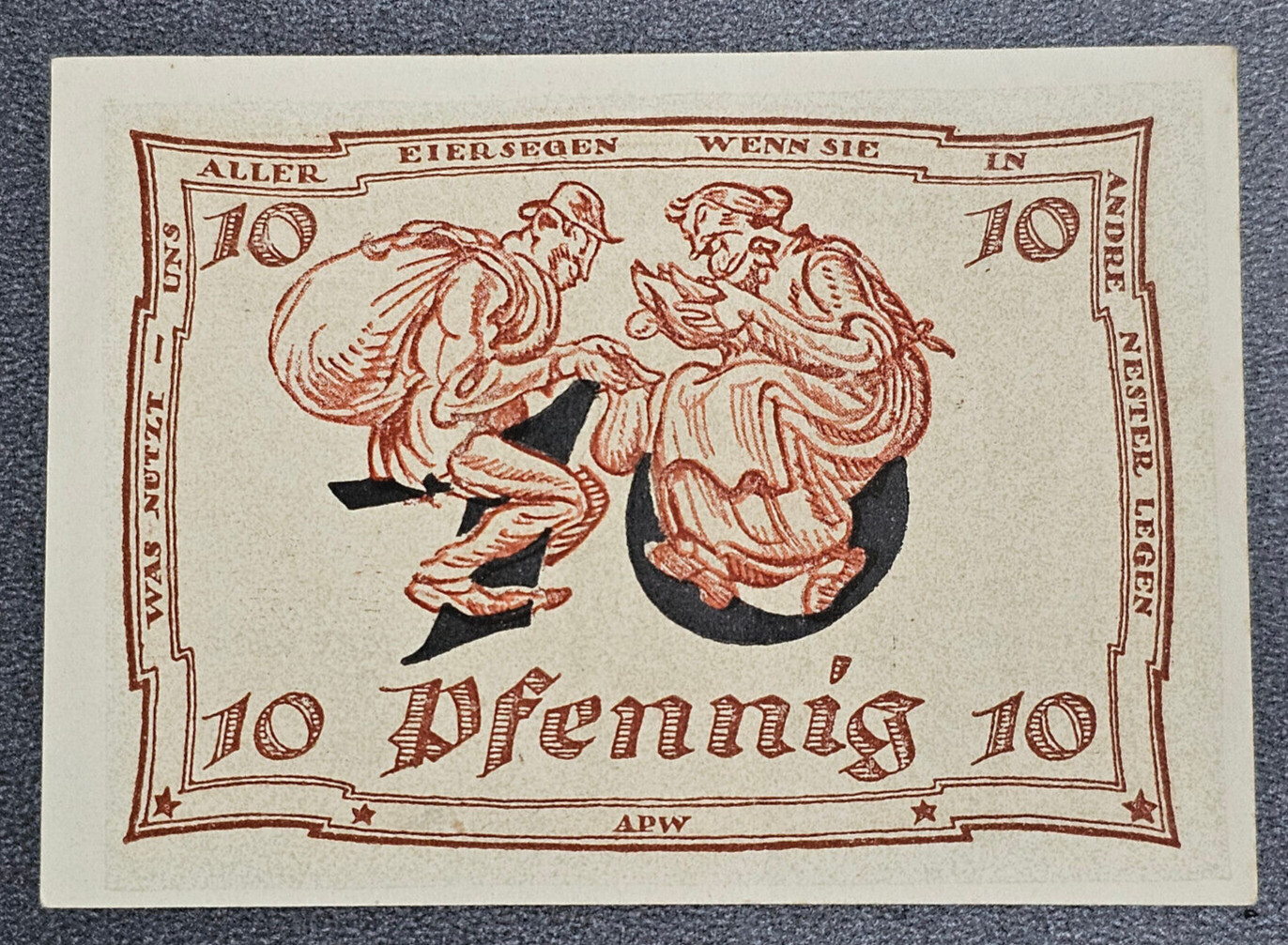 ARNSTADT NOTGELD 10 PFENNIG 1921 EMERGENCY MONEY GERMANY BANKNOTE [🇩🇪35027]