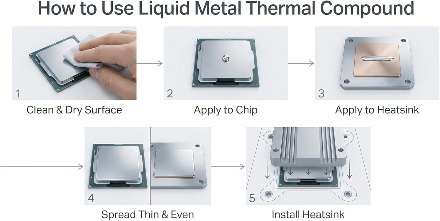 Liquid Metal Thermal Compound 1 gram | CPU GPU PS5 Extreme Cooling