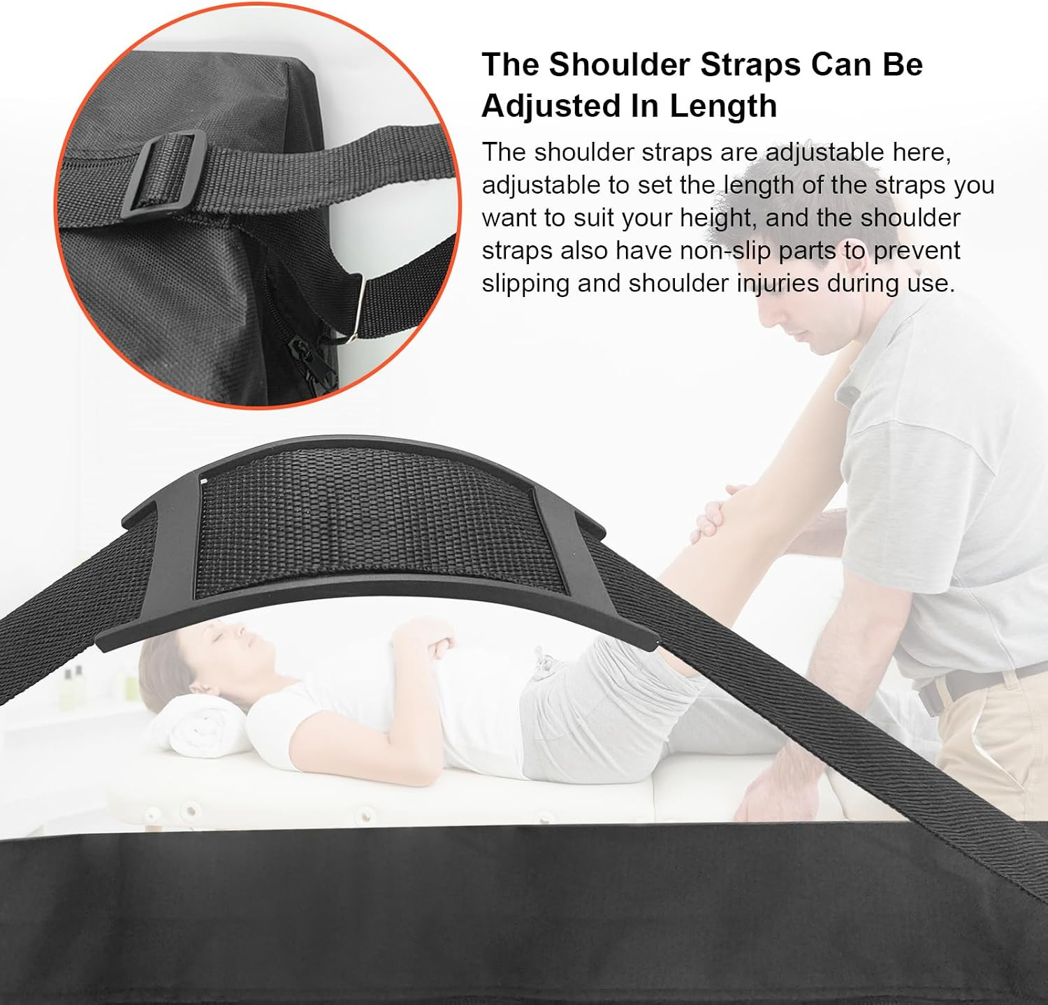 Heavy-Duty Massage Table Carrying Bag with Wheels & Strap - Model ETCB500