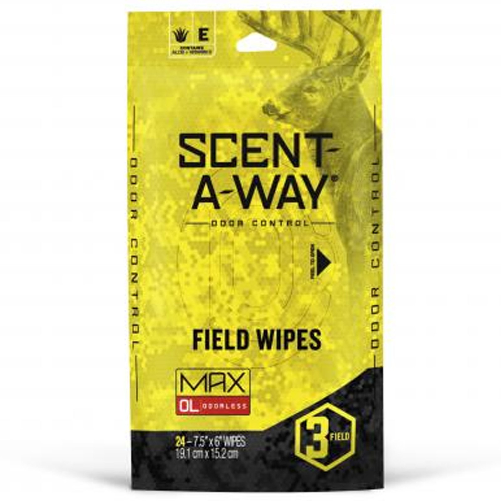 Hunter's Specialties Scent-A-Way Max Unscented Field Wipes - 24 Pack