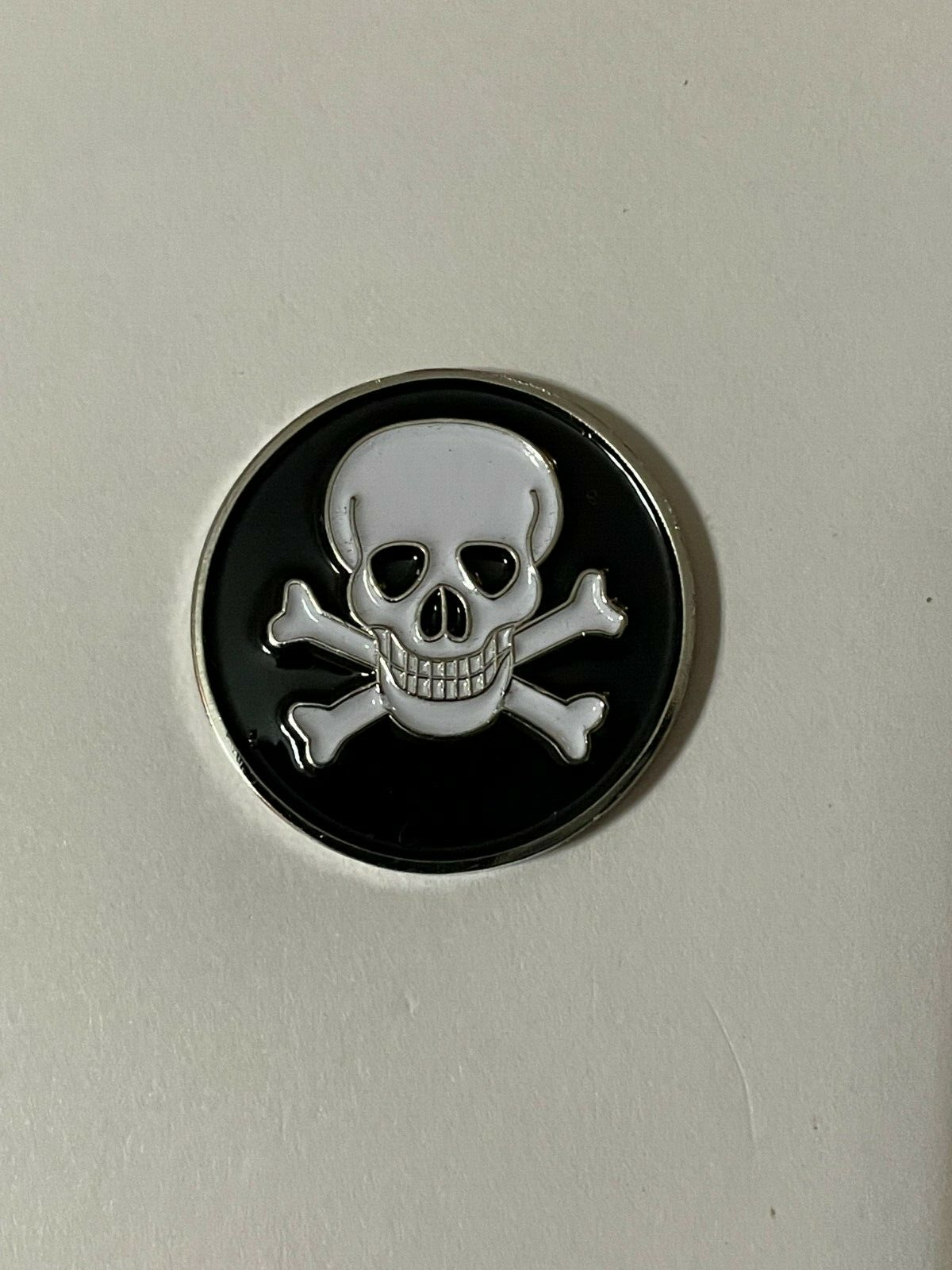CROSSBONES SKULL 1" Diameter GOLF BALL MARKER New