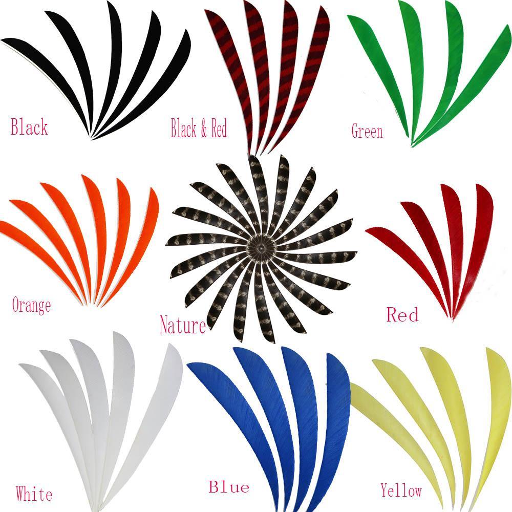 12pcs arrow feathers natural feathers 4 inch shield archery fletches DIY arrows
