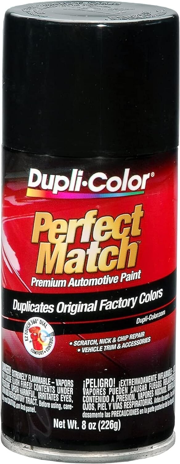 Duplicolor BUN0100 Perfect Match 8oz Automotive Universal Gloss Black Paint