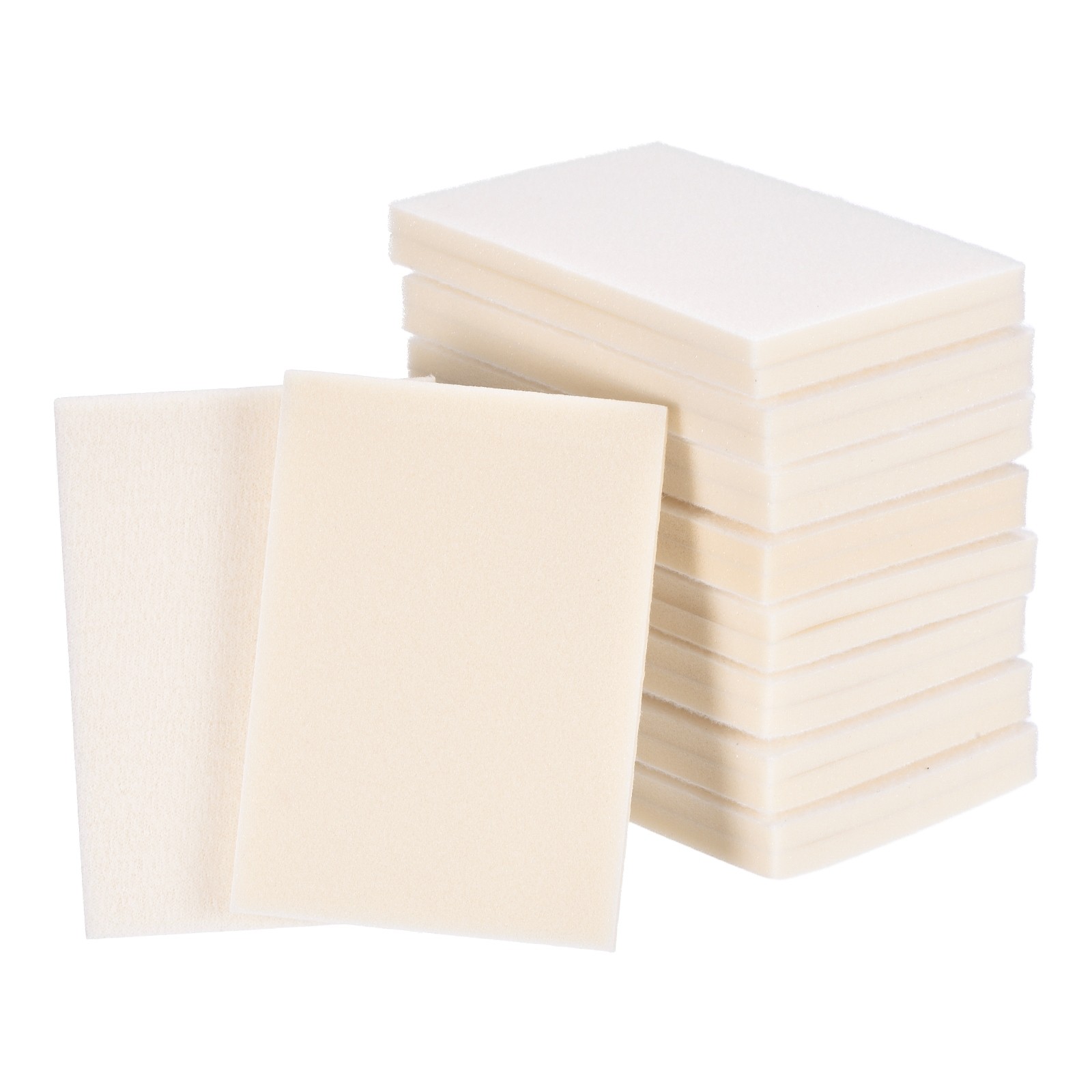 18 Pcs 400 Grit 4 x 2.8 Inch Hook & Loop Foam Sanding Blocks, White