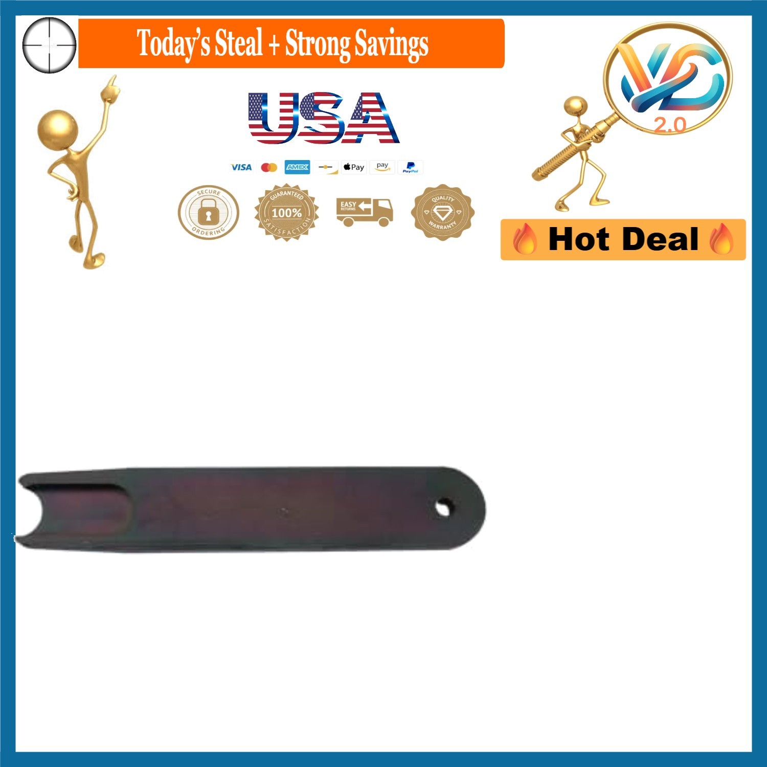 16-1728 Pushrod Cover Clip Tool for Harley Motorcycles Metal Finish