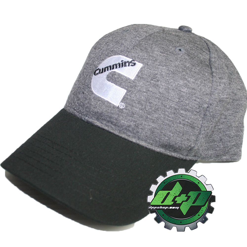 Cummins baseball hat cap Gray jersey knit soft heathered hat truck diesel