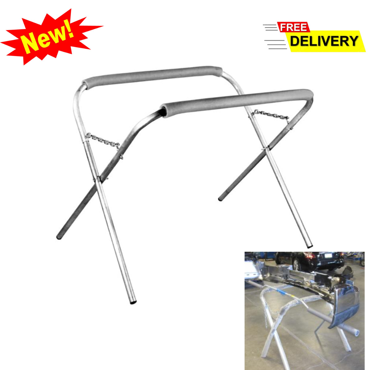 500lb Capacity Portable Work Stand Adjustable Height Steel Bench for Auto Body